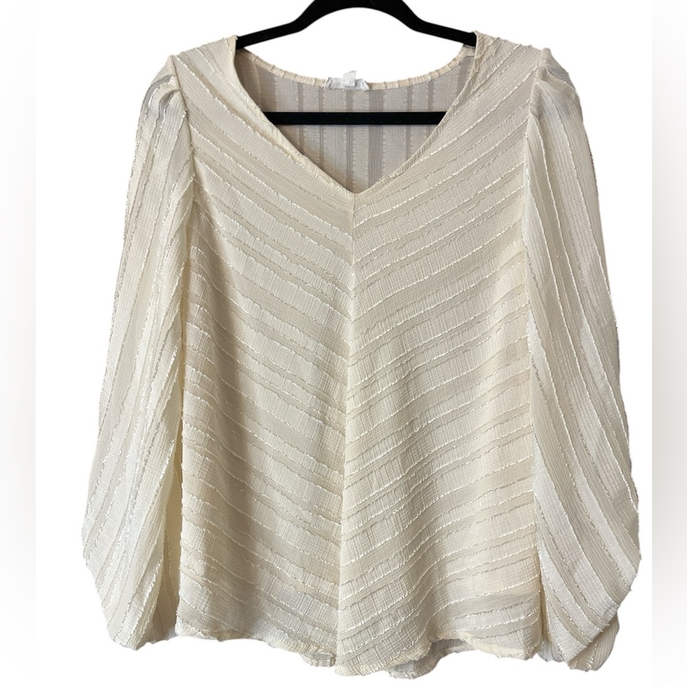 Cream blu pepper blouse